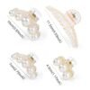 Mehayi 4 PCS Large Pearl Hair Claw Clips for Women Girls, Hair Barrette Clamps for Thick Thin Hair, Fashion Hair Accessories Headwear Styling Tools for Party Wedding