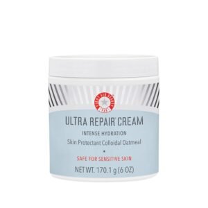 First Aid Beauty - Ultra Repair Cream, Intense Hydration Whipped Colloidal Oatmeal, Clinically Proven to Strengthen Skin Barrier in 7 Days & Helps Relieve Eczema, Luxury Face & Body Moisturizer, 6 oz