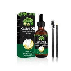 61qy7AwhgmL._SL1500_.jpg Jamaican Black Castor Oil - 100% Pure Organic Cold Pressed for Hair Growth, Eyelash/Eyebrow Serum, Scalp and Nail Care, Glass Bottle (2.02 Fl Oz) (small, castor)