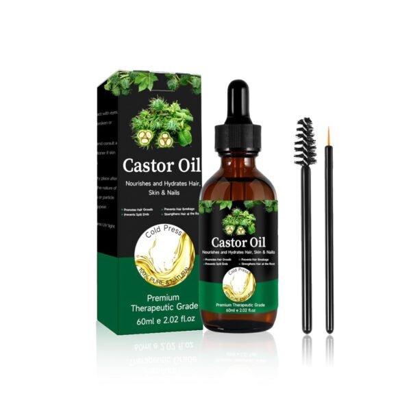 61qy7AwhgmL._SL1500_.jpg Jamaican Black Castor Oil - 100% Pure Organic Cold Pressed for Hair Growth, Eyelash/Eyebrow Serum, Scalp and Nail Care, Glass Bottle (2.02 Fl Oz) (small, castor)