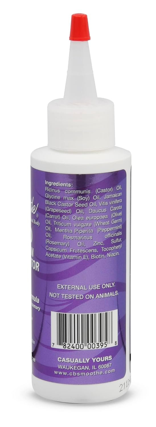 CB Smoothe Wild Jamaican Black Castor Oil - Hair Growth Formula with Biotin, Niacin & Rosemary - Promotes Scalp Circulation & Natural Growth - Lightweight, Non Greasy Formula - 4oz Bottle