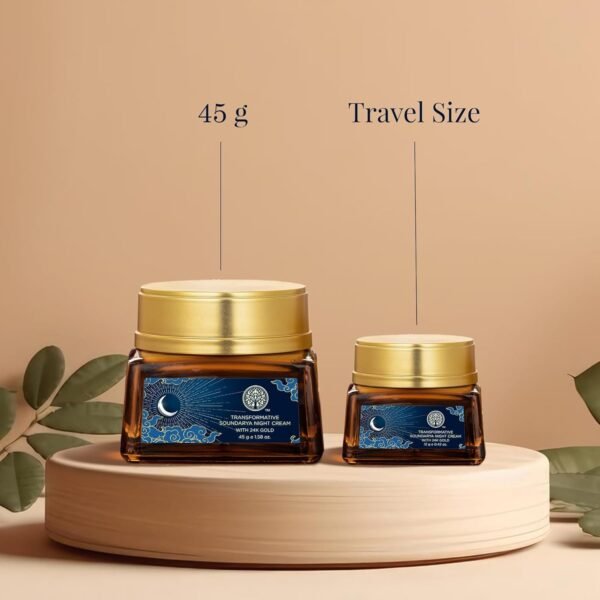 61rtEdNlnL._SL1500_.jpg Forest Essentials Transformative Soundarya Anti Ageing Night Cream with 24K Gold | For Dry & Dehydrated Skin | With Bakuchiol & Hyaluronic Acid | Moisturising and Hydrating