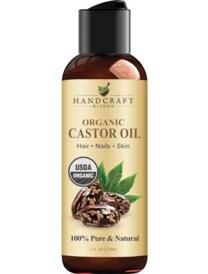 61r44aBduL._SL1500_.jpg Handcraft Blends Organic Castor Oil - 4 Fl Oz - 100% Pure and Natural - Premium Grade Carrier Oil for Hair Growth, Eyelashes and Eyebrows - Hair and Body - Expeller-Pressed & Hexane-Free