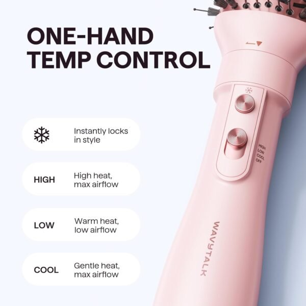 61r95mnJZyL._AC_SL1500_.jpg Wavytalk Blow Dryer Brush Set,Air Sculpt 2-in-1 Hot Air Brush Set for All Hair Types, Salon Blowout, Volumizing & Smooth Styling, 212℉ Less Heat Damage,US Only 110-120V