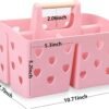 61r9gWQBSyL._AC_SL1500_.jpg Anyoifax Portable Shower Caddy Plastic Shower Basket Organizer Divided Bathroom Storage Cleanning Caddy Tote with Handle for College, Dorm Room, Kitchen, Pink