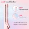 61rKKmKKAFL._AC_SL1500_.jpg Hair Straightener and Curler 2-in-1, 360° Airflow Styler Curling Iron, 1.25 Inch Curling Wand, 20 Million Negative Ion Hair Care, 5 Temps & Auto Off, Dual Voltage (Pink)