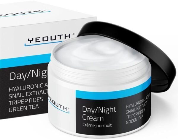 61rpqpaweDL._SL1500_.jpg YEOUTH Day Night Face Moisturizer with Hyaluronic Acid, Snail Mucin Cream and Copper Tripeptide, Hydrating Fragrance Free Moisturizer, Face Cream for Women and Men 4oz