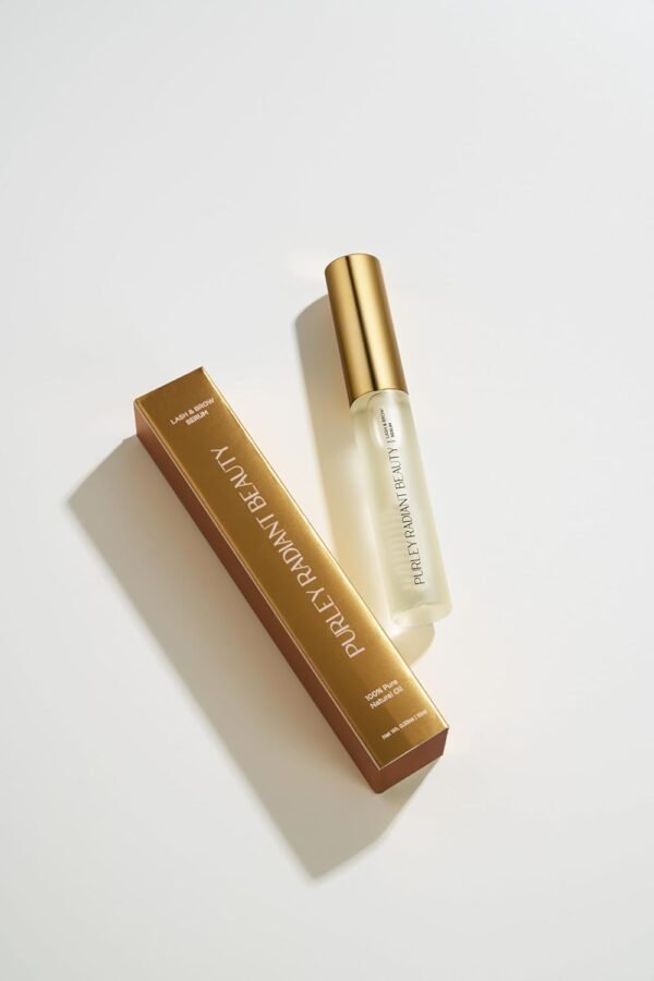 Beauty Eyelash Growth Serum – Prostaglandin-Free Lash & Brow Enhancer for Longer, Thicker Lashes – Vegan, Cruelty-Free, Castor Oil Based – Natural Lash Serum for Growth