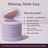 61sJ2JoGzsL._SL1500_.jpg 6-in-1 Stackable Travel Makeup Kit by Subtl Beauty | New Lip Glaze, Eyeshadow, Highlighter, Lip + Cheek, Blush, Shine Control | Includes Mirror & Brush | Compact Makeup for On the Go