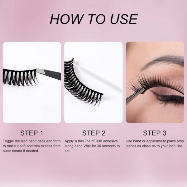 FADLASH Super Strong Hold Clear Eyelash Glue for False Lashes, Waterproof, Sensitive Eyes, 5g