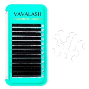 61sSTC-8mML._SL1500_.jpg VAVALASH Cashmere Lashes 0.03/0.05/0.07 Premium Lashes Volume Eyelash Extensions 8-20MM Individual Silk Lashes, Soft Super Matte Black Professional Lashes Extension Tray Supplies (0.05-D-8-15MM)