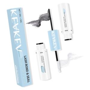 61sTzijM9BL._SL1500_.jpg KevKev Lash Bond and Seal Waterproof Bond and Seal Lash Glue for Lash Clusters Mascara Wand Cluster Lash Glue Eyelash Bond and Seal Strong Hold for 72 Hours Avoid Stickiness (5ml+5ml)