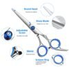 61sVuCDxpqL._SL1000_.jpg Hair Cutting Scissors Kits, 10 Pcs Stainless Steel Hairdressing Shears Set Professional Thinning Scissors For Barber/Salon/Home/Men/Women/Kids/Adults Shear Sets