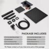 Shower Faucet Sets Shower Systems Matte Black, STARBATH 12+6" Double Rain Shower Head with with 2 in 1 Handheld High Pressure Spray,Ceiling Mount Rainfall 3 Way Shower Valve with 5 Diverter Complete