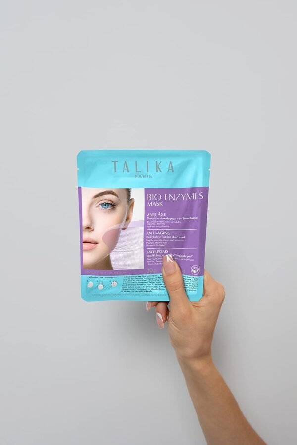 61shX9jix2L._SL1500_.jpg Talika Bio Enzymes Anti-Ageing Mask - Smoothing Anti-Ageing Face Mask - Biocellulose Moisturising Mask - Second Skin Effect Beauty Sheet Mask - 12g