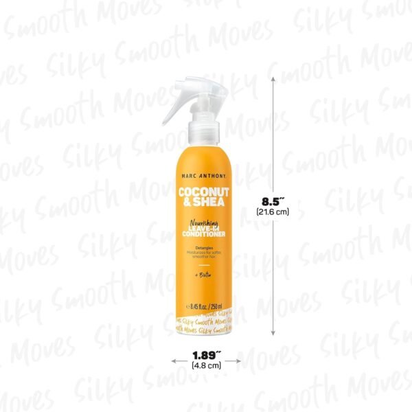 Marc Anthony Leave-In Conditioner Spray, Coconut Oil & Shea Butter - Anti-Frizz Biotin Detangling Spray to Moisturize for Softer Smoother Hair - Color Safe & Sulfate Free Styling Product