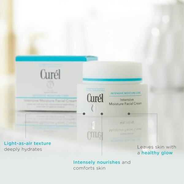 61u3qahkJ2L._SL1500_.jpg Curel Japanese Skin Care Intensive Face Moisturizer Cream, Hydrating Face Lotion for Dry to Very Dry Sensitive Skin, Anti-Aging, Fragrance-Free, Anti-Wrinkle Japanese Skin Care, 1.4 Oz