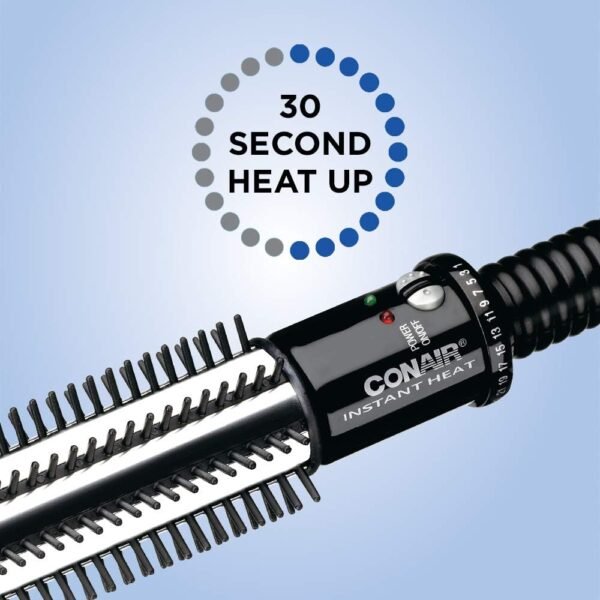 61uL4rcywdL._AC_SL1000_.jpg Conair Instant Heat Curling Iron Brush, 1 1/4-Inch Barrel - For Use On Short to Medium Length Hair