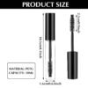 61uOVhbd3DL._SL1500_.jpg 5 Pack 10ml Clear Refillable Eyelash Cream Container Empty Mascara Tube with Brush Wand for Castor Oil/Coconut Oil/Eyebrow Growth Serum, 5 Rubber Inserts, Black