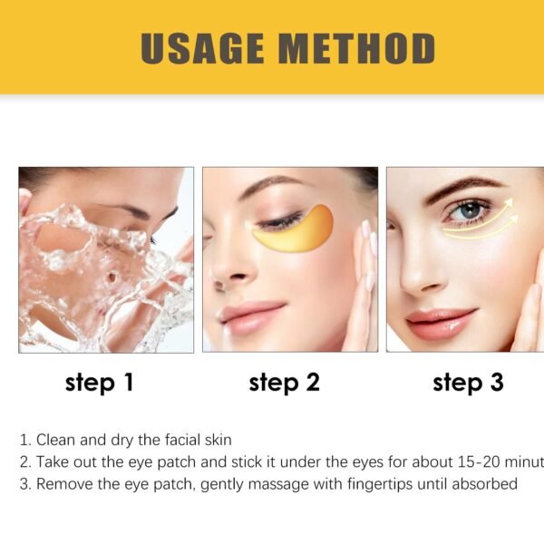 30 Pairs 24K Gold Eye Masks & Lip Masks, Crystal Collagen Gel Under Eye Patches for Puffy Eye, Moisturizing Cooling Skin Care Lip Eyes Patches for Puffiness and Dark Circles