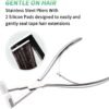 61ugWVsKT4L._AC_SL1500_.jpg Tape in Hair Extension Tools Kit, Professional Flat Surface Stainless Steel Tape in Hair Extensions Sealing Clamp Plier,Tape Remover Scraper Tool,Hair Clips, Hair Extensions Styling Tools-Silvery