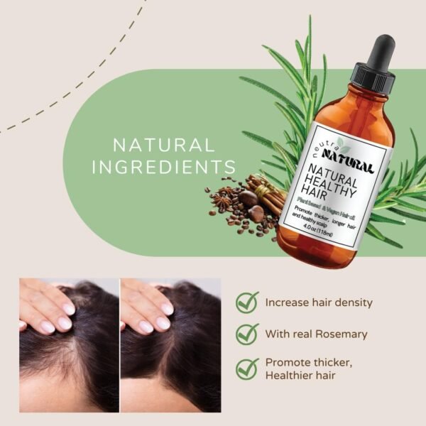 61uijhyannL._SL1080_.jpg 2Oz Plant Based Veganic Natural Hair Growth Oil - TikTok Organic Rosemary Oil for Hair Growth with Coffee, Castor and Tea Tree Extract - Reduce Hair Loss & Nourish Lashes with Cruelty-Free Ingredients