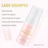 EMEDA Lash Shampoo Kit - 3.38 fl.oz / 100ml Gentle Foam Lash Cleanser, Oil-Free Cleaning for Wash Extension/Natural Eyelash Bath with Rinse Bottle Brush