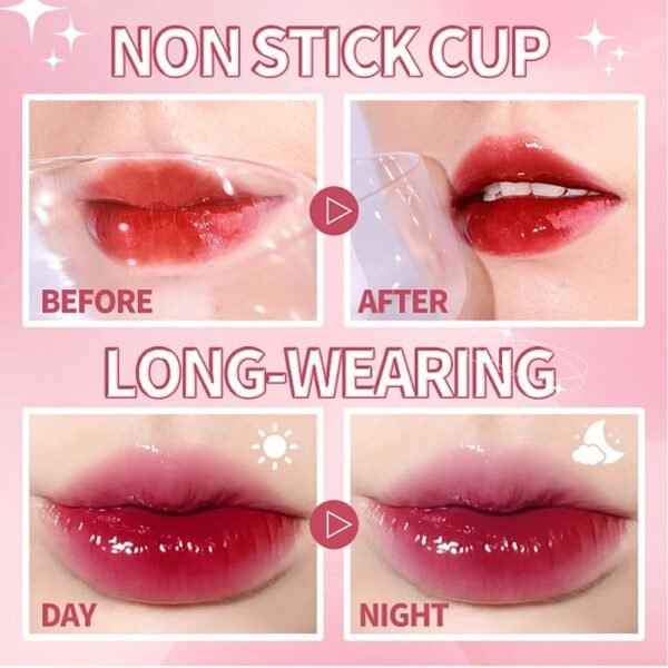 10 Colors Lip Tint Stain Set, Korean Moisturizing Lip Gloss Velvet Mini Liquid Lipstick, Multi-Use Lip and Cheek Tint, Non-Stick Cup, Lightweight, Long-Lasting Waterproof Lips Makeup