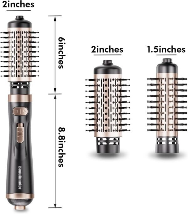 61vFWrNa9XL._AC_SL1500_.jpg Beautimeter Hair Dryer Brush 3-in-1 Hair Styler, Rotating Blow Dryer Brush with 2-Inch and 1.5-Inch Brushes
