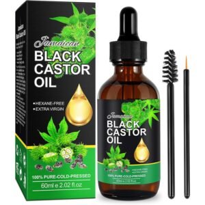 61vcivmTpcL.jpg Jamaican Black Castor Oil 100% Organic & Pure Cold Pressed | Hair Growth Oil for Eyelashes, Eyebrows & Scalpe | Rich in Vitamins & Fatty Acids | Natural Hair Growth Products (2Fl Oz/60ml)