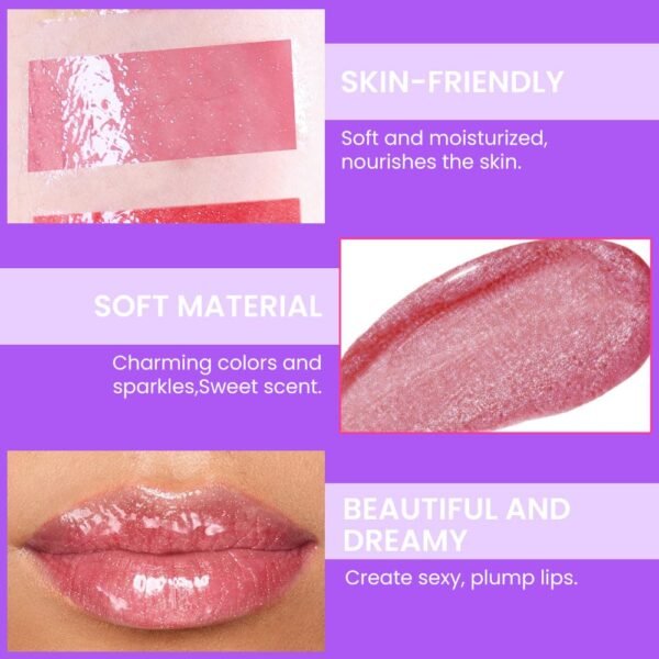 61vhZvp24UL._SL1000_.jpg Glitter Liquid Lip Gloss,Fuchsia Shimmer Lipstick, Waterproof Shimmer Lip Stain Lip Glaze, High Shine Long Lasting Shiny Lip Color Makeup 13#
