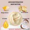 Body butter cream for dry skin, cocoa butter body cream with shea butter and coconut oil, deeply moisturizing and nourishing, 8 fl oz (pack of 1)