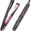 LANDOT Hair Straightener and Curler 2 in 1 - Twist Straightening Curling Iron Combo - Flat Iron Curling Iron in One for Curl Wave Straighten Hair