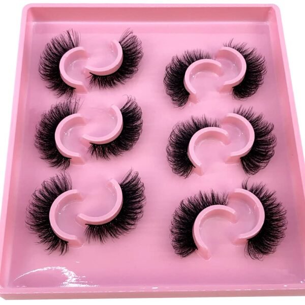 61w0TJrwFIL._SL1000_.jpg HBZGTLAD 6 Pairs Fluffy False Eyelashes Natural Faux Mink Strip 3D Lashes Pack (MSD-4)