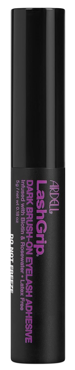 61wUbOasJeL._SL1500_.jpg Ardell Brush-On Eyelash Adhesive - Latex-Free Lash Glue with Biotin & Rosewater for Long-Lasting Hold, Easy Application for False Lashes and Lash Clusters - Dark