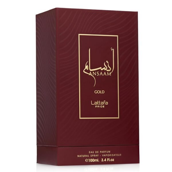 Lattafa Ansaam Gold Eau de Parfum Spray for Unisex, 3.4 Ounce