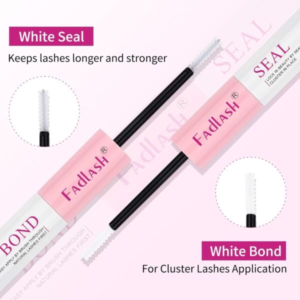 61wvs6UAdzL._SL1500_.jpg FADLASH Lash Bond and Seal 10ml Individual Lashes Glue and Seal Super Strong Hold DIY Lash Extension Kit Hold 48-72 Hours Waterproof Cluster Lash Glue Eyelash Extension Kit