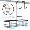 Over the Door Shower Caddy Hanging: Black Rustproof Shower Organizer over the Door - No Drilling Bathroom Rack for Inside