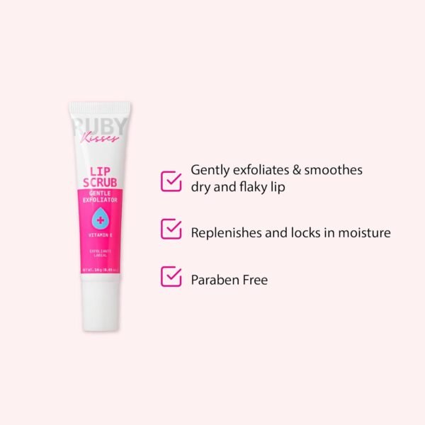 61y8tB1g2DL._SL1500_.jpg Ruby Kisses Exfoliating Lip Scrub, Gentle Smoothing for Soft Lips, Jojoba & Shea Butter Enriched, Non-Greasy, Hydrating Lip Care, Lightweight for Healthy & Supple Lips