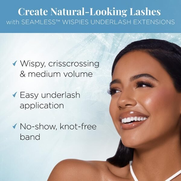 Ardell Seamless Eyelash Extensions Refill Kit, Wispies - 32 Assorted Cluster Lengths, Customizable DIY Lash Clusters for Natural Look Lashes