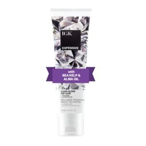 61yDKZRl8YL._SL1500_.jpg IGK - EXPENSIVE - Clear Hair Gloss Treatment – Shine-Boosting Top Coat for Glass Hair – Hair Treatment for Smooth, Polished Finish – Clear Gloss for Hair Sheen and Silkiness - Cruelty Free 4.2oz