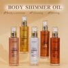 Liyalan Shimmer Body Oil Bronze Gold 5 Color Bronze 3.38 Fl Oz Face Glow Pearl Highlighter Illuminator body Makeup Shine Glitter Gold Liquid Taning