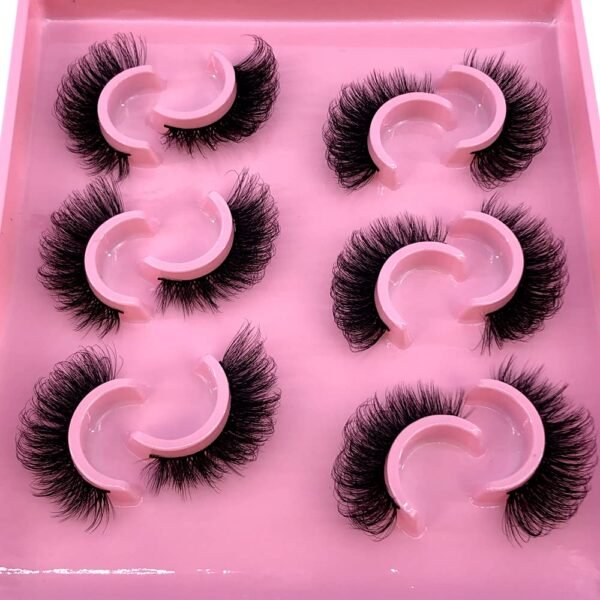 61yOnKhs9IL._SL1000_.jpg HBZGTLAD 6 Pairs Fluffy False Eyelashes Natural Faux Mink Strip 3D Lashes Pack (MSD-4)