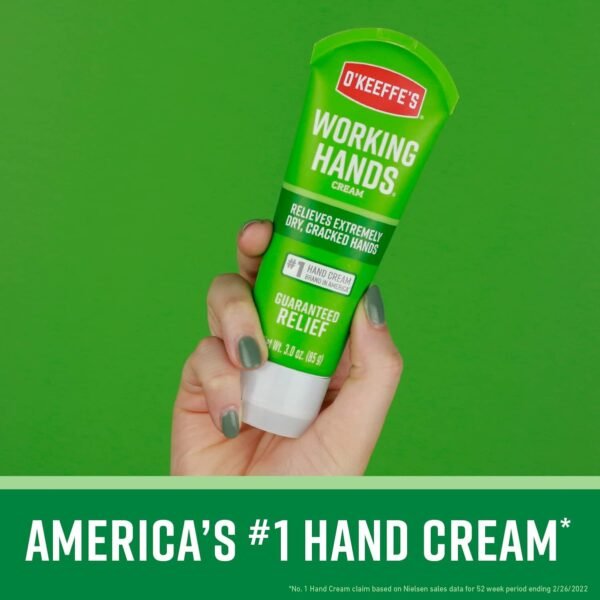 O'Keeffe's Working Hands Hand Cream for Extreme Dryness - 3 oz Tube (2 Pack) - Repairing Skincare for Cracked, Dry Hands