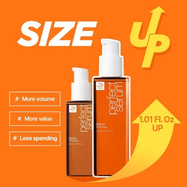 Mise En Scene Perfect Serum Original Bigger Size - Hair Oil for Frizzy & Dry Hair, Hydration and Nutrition Hair Essence for Damage Care, Floral Fragrance, Korean Hair Care Product, 3.71 Fl Oz.