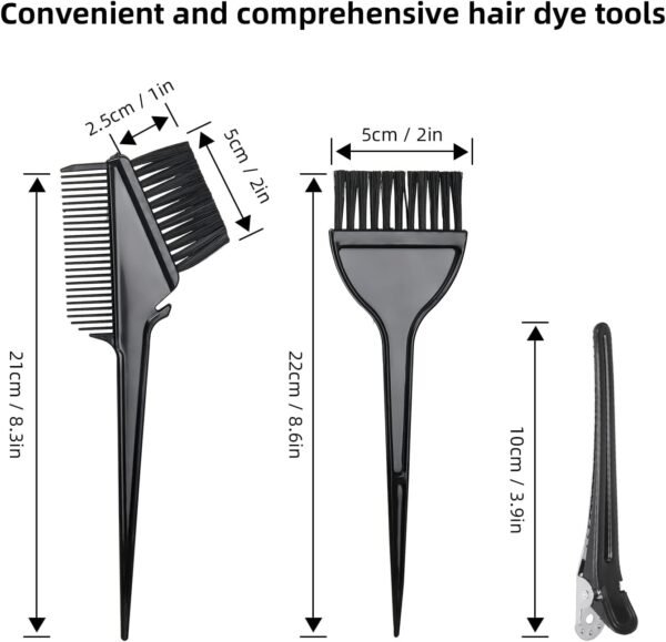 61yq9dnR6qL._AC_SL1500_.jpg ROOHUA 16 Pieces Hair Dye Coloring Kit- Hair Tinting Bowl, Hair agitator, Dye Brush, Ear Cover, Hairpin, Hair Coloring Cape For Hair Dye Tools