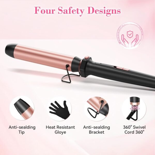 61z6AM35j9L._AC_SL1500_.jpg Ufree 7-in-1 Curling Iron Set with Interchangeable Ceramic Barrels, Curling Wand Set with Thermal Brush, Hair Straightener and Wand Curling Iron, Versatile Styling Hair Curlers Set, Gifts for Women