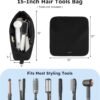 61zLGvfFtLL._AC_SL1500_.jpg MOKURA Hot Hair Tools Travel Bag with Heat Resistant Mat Removable, Hair Accessories Organizer Case, Women Travel Essentials, Storage Pouch for Curling Iron Straightener Flat Iron Hair Dryer, Black