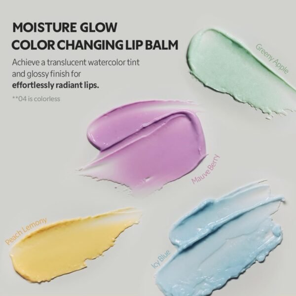 TIRTIR Water Mellow Lip Balm, 03 Peach Lemony, 0.11 Fl Oz – pH Color Changing Organic Korean Lip Care, Lightweight Deep Hydration Lip Moisturizer for Women Men, Paraben Free