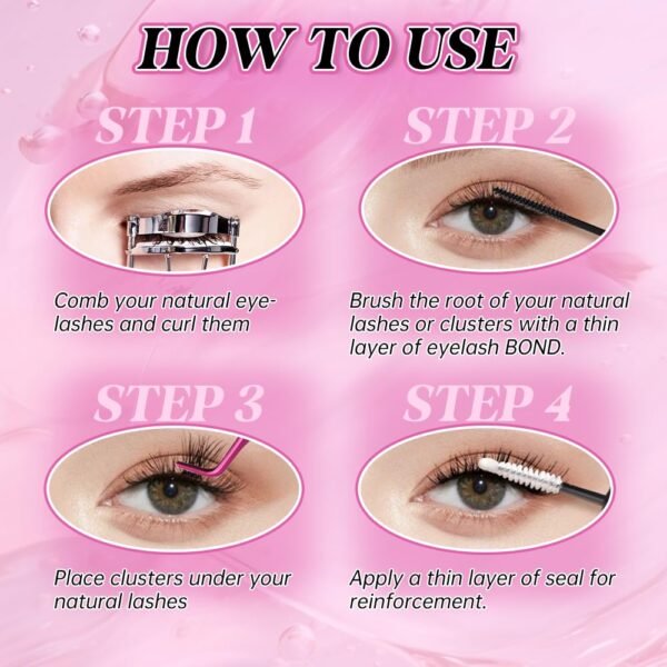 61zO8oPII9L._SL1000_.jpg FASLASH Bond and Seal Lash Glue 12ML Lash Cluster Glue Lash Bond and Seal Waterproof Eyelash Glue for Eyelash Extensions Hold 48-72 Hours